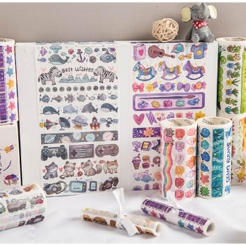 3M Cute Washi Tape Stationery Stickers Kawaii Student Creative Diary Album Sticker Decoration DIY Gift School Supplies