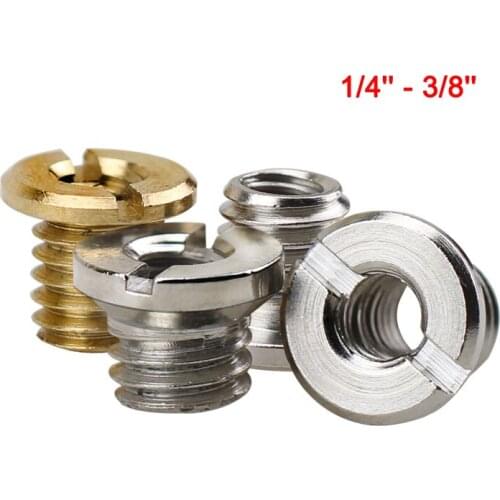 New Iron &Brass D14 1/4" Female to 3/8" Male Thread Adapter Nuts Tripod Conversion Screw