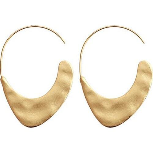 Legenstar Hammered Earring For Womens Gold Color Meatal Jewelry Alloy Geometric Boho Statement Korea Earrings 2021 Fashion New