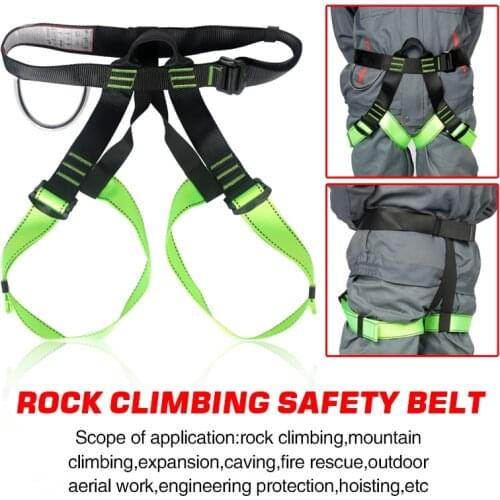 Certificate adult half body climbing safety harness with gear loop Professional Outdoor Sports Safety Belt Rock Mountain Climbin