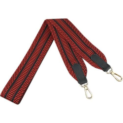 New Wide Shoulder Strap Ethnic Style Cotton Fabric Woven Handbag Straps 105CM Length Cross Body Belt For Bag Women Bag Accessory