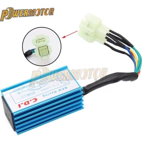 Blue 6 Pin Racing AC CDI GY6 Round Pin Ignition Box For 50cc 90cc 110cc 125cc 150cc 2 stroke Engine Moped Scooter ATV Quad