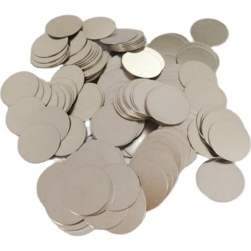 Steel plate 100pcs/pack Dia12x0.3/Dia15x0.3/dia18x0.3mm steel sheet special packing box accessories Disc One Side with 3M tape