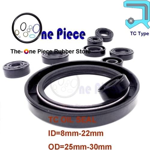 TC type shaft NBR TC Oil seal OD = 8-22 mm Simmer ring Rotary shaft seal Nitrile Seals Buna N gasket Metal+rubber
