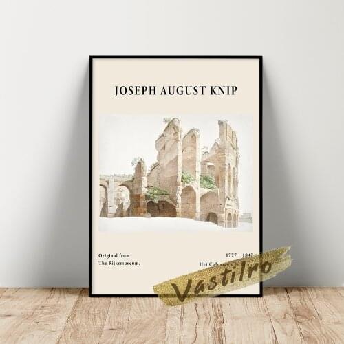 Joseph August Knip Museum Exhibition Poster, August Knip Het Colosseum Te Rome Wall Painting, Joseph August Architecture Prints