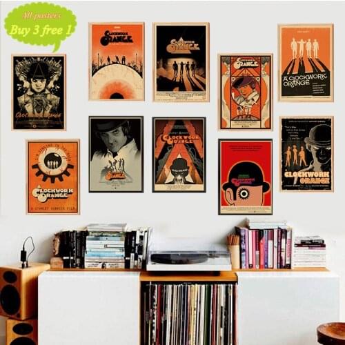 Clockwork Orange Movie Poster Wall Bar Cafe Art Decoration Poster Wall Sticker Home Decoration