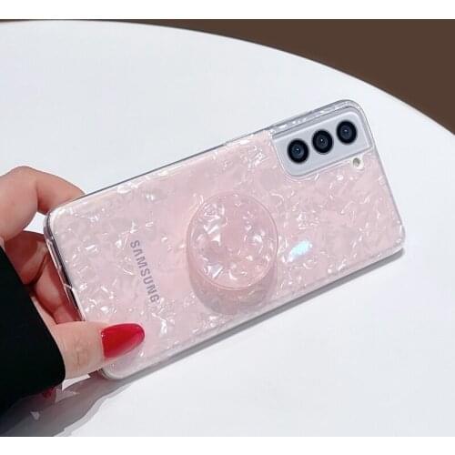 Pearl shell pattern is suitable for Samsung s21 s10plus s9 s20FE note20ultra 10 9 8 phone case Bracket protective sleeve covers