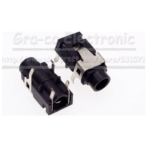 10pcs/lot 3.5MM headphone jack female socket PJ-321 4-pin DIP two fixed feet