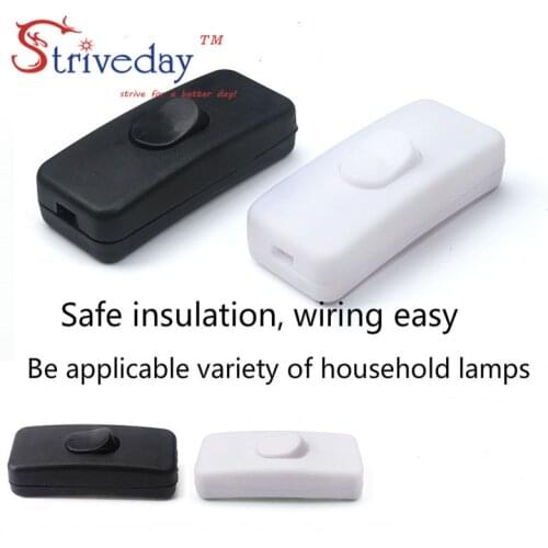 100pcs/lot High Quality 303 Switch Halfway Rocker Push Button Rocker Switches Table Lamp Online Switch Black White