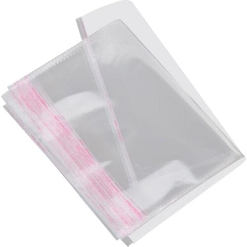 100 Pieces Clear Resealable Cellophane Cello Bags 11x8inch - Fits Prints & Photos - Self Seal Bag Storage Pouch Organizer