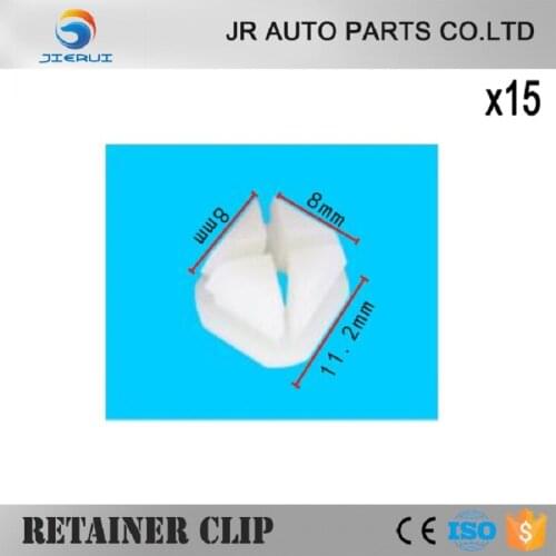 15 X For Buick For GM White Nylon Headlight Door Bezel Grill Mounting Clips Nuts Screw NOS