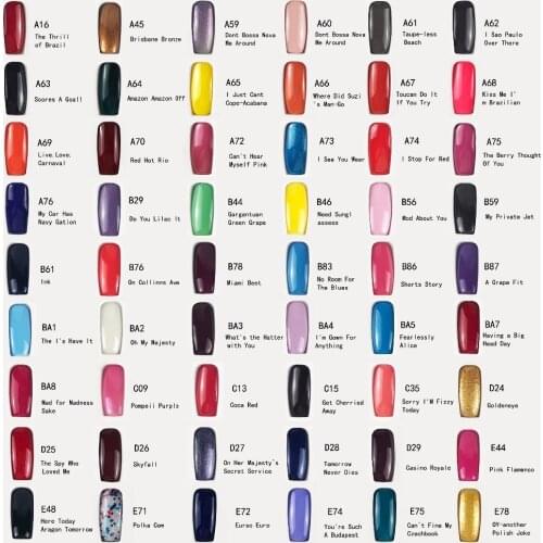 273 Color 15 ml LED UV Gel Nail Lacquer Varnish Permanent opies Gel Varnish A ,B serise (need lamp dry)1q