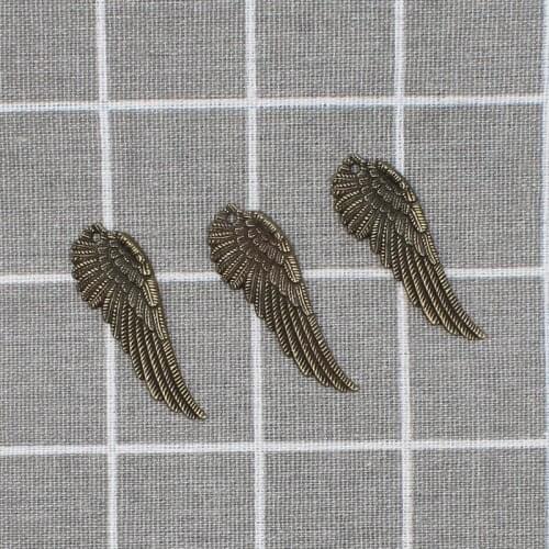 6pcs 17*51mm Ancient Bronze Wing Charms Pendant For Jewelry Making DIY Metal Handmade Bracelet necklace Crafts X1801