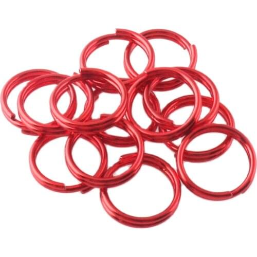 8mm Split Ring Bulk Jump Ring Red color Metal Key ring Matching Ring jump O Rings loop for jewelry making key ring Hardware
