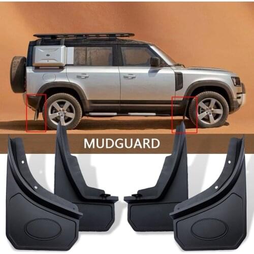 ABS Black For Land Rover Defender 110 130 2020 Car Mudguard Front Rear Wheel Mud Flaps Mud Guard Car Fender Accessories NEW