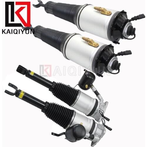 4pc For Audi A8 S8 Quattro (D3,4E) 2002-2010 Front+Rear Air Suspension Shock Absorber Spring Strut 4E0616039AF 4E0616001N