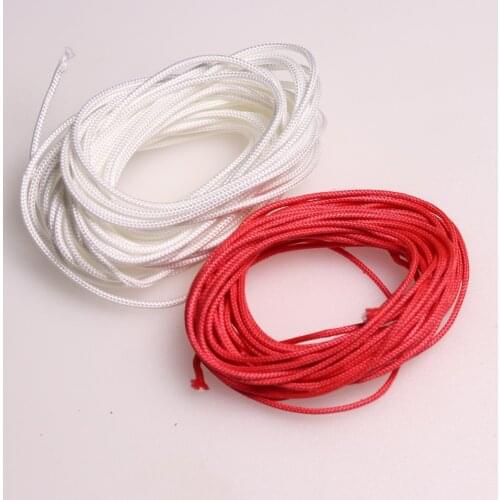Bimoo White Red 1.2mm 1.6mm PE Braided Fishing Line 5M/pack Super Strong Braid Cord for Jig Hook Rigging Diving Spear Fishing