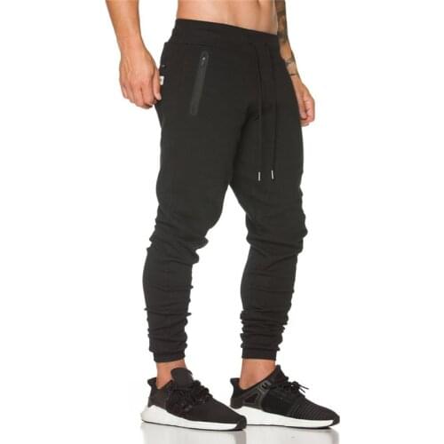 2020 New Bodyboulding Men Pants Gym Zipper Pocket Pants Brand Mens Clothing Cotton Embroidery Trousers Fitness Jogger Sweatpants