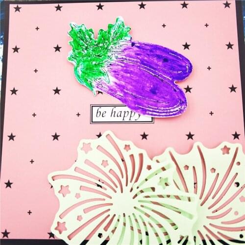 Eggplant Decorative Cards Metal Cutting Dies Stencil for DIY Scrapbooking Album Embossing Paper Cards Crafts Die Cuts