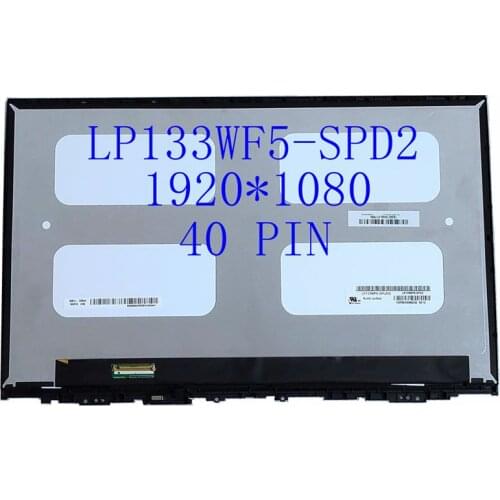 For NEC Laptop Touch Screen LP133WF5-SPD2 FHD 1920*1080 40Pin with bezel