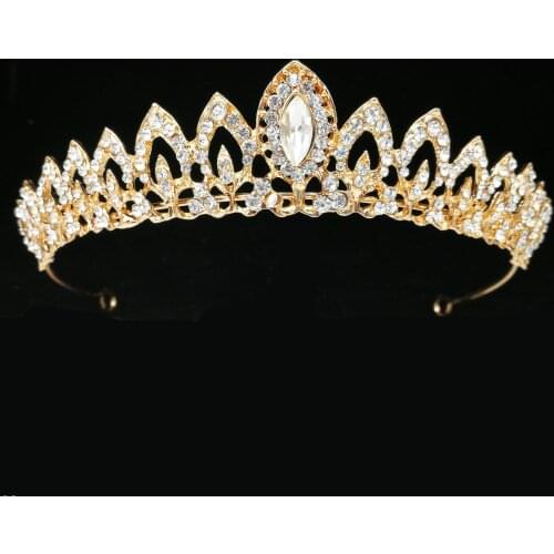 Women Wedding Crown Hair Jewelry Bridal Headpiece Baroque Rhinestones Crystal Tiaras Bride Party Crowns Wedding Hair Accessories