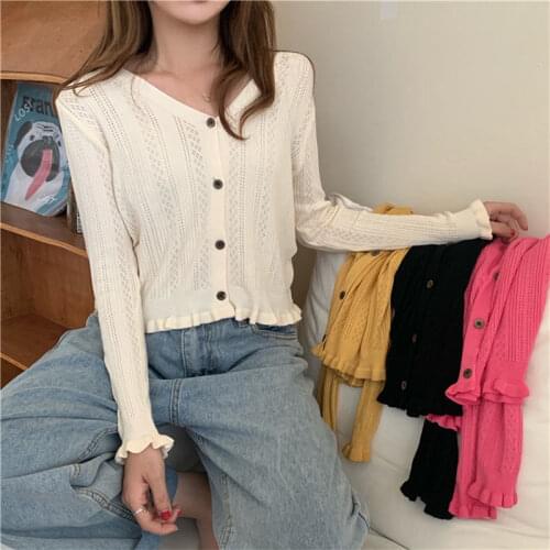 Woman Sweaters Pull Hiver Womens Summer Knitted Cardigan 2020 Womens Hollow out Coat Femme Chandails