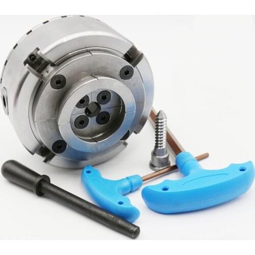 KP96 4-Jaw Self-Centering Chuck For Wood Lathe High Precision Woodworking Chuck 4 Inch 100MM Thread M33*3.5 Clamping 8-60MM