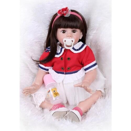 NPK Doll Reborn toddler big 60cm soft silicone vinyl reborn baby doll lifelike girl reborn baby model wedding gift dolls toys