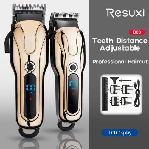 LCD digital display hair clipper household mens electric clippers hair salon professional high-power electric clippers