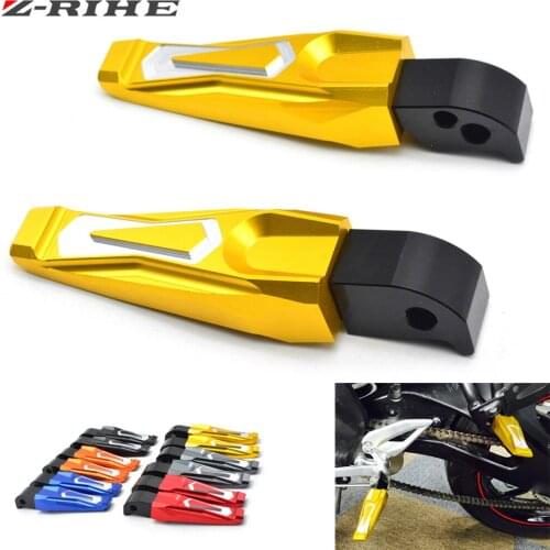 Motorcycle Accessories CNC Motorcycle Rear Passenger Foot Pegs Pedals Footrests For Yamaha YZF-R3 YZF R3 MT-07 MT07 YZF R300 R3