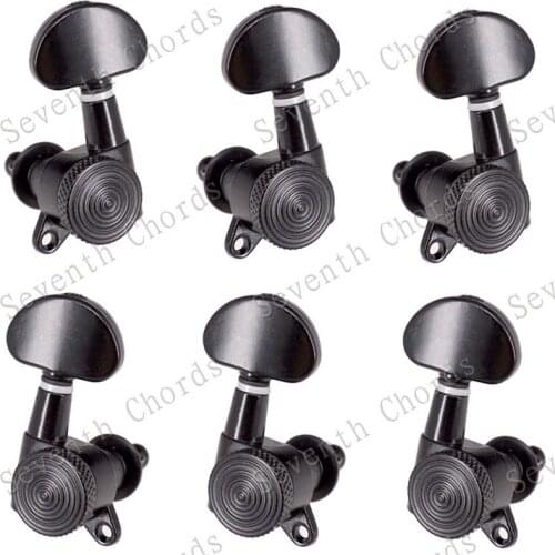 A Set 3R3L Black Locked String Guitar Tuning Pegs Tuners Machine Heads for Acoustic Electric Guitar accessories parts