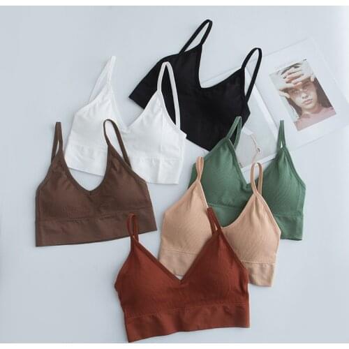 New invisible underwear wild color sexy no steel ring beauty back U-type student basic thread bottoming lingerie bra tube top