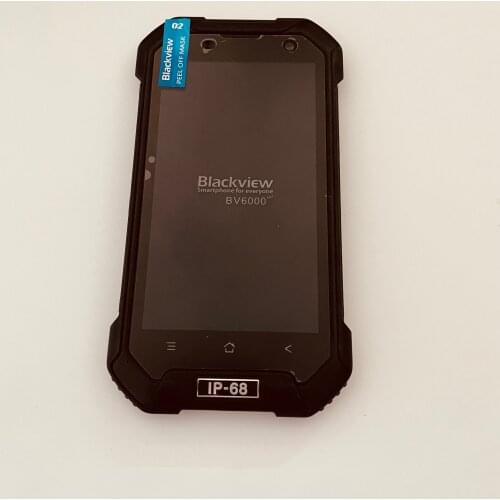 Original Used LCD Display Screen + Touch Screen + Frame + USB Charge Board for Blackview BV6000 4.7 MT6755 Octa core Free ship