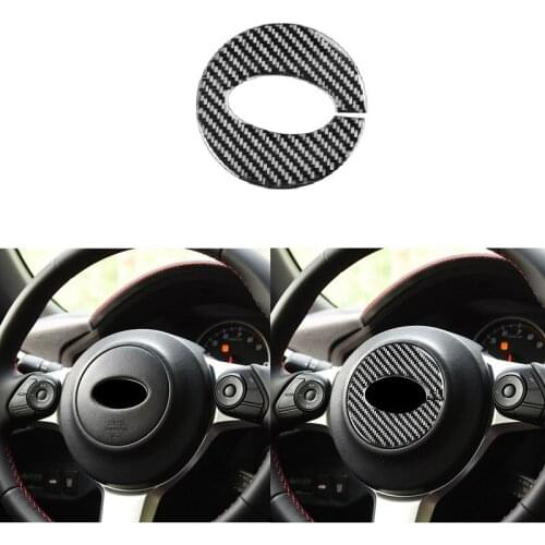 Fit For Toyota 86 Subaru BRZ 2016-2020 Carbon Fiber Interior Steering Wheel Logo Panel Decoration Sticker