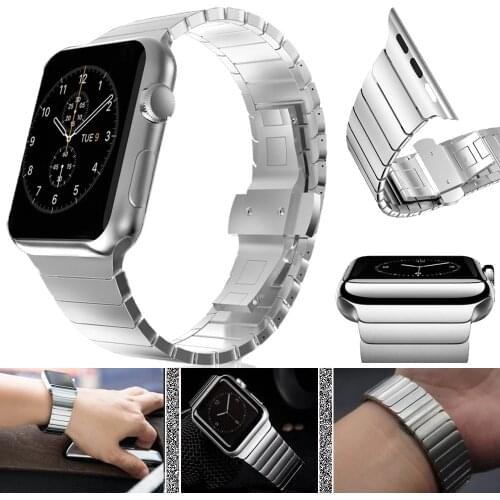 For Apple Watch 6 5 4 3 2 1 SE Stainless Steel Strap Band Metal Bracelet Watchband For iWatch 44mm 40mm 42mm 38mm Wristband