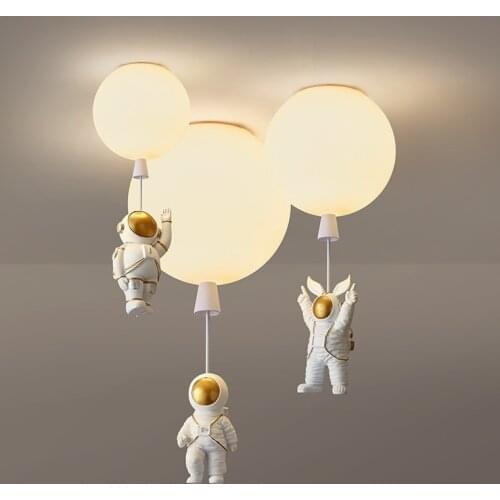 Bedroom lamp light luxury childrens room chandelier boy girl room ceiling lamp cartoon simple space lighting