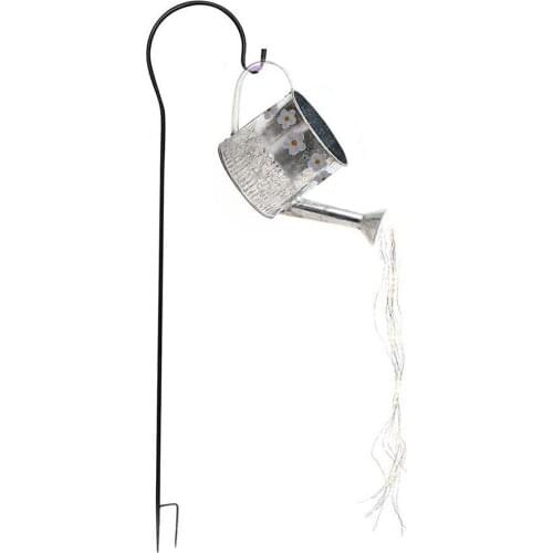 Solar Lights Outdoor Solar Security Lights Solar Kettle Light Wrought Iron Watering Sprinkle Lamp Decor for Garden LED