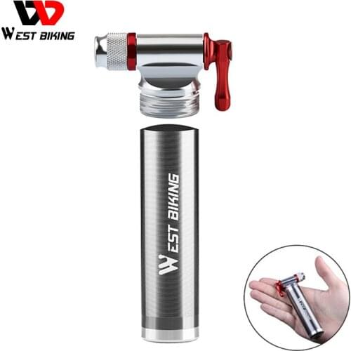 WEST BIKING Mini Pump Schrader Presta Bicycle Pump 2 Styles Avaiable CO2 Inflator Insulated Sleeve Air Cycling Bike Hand Pump