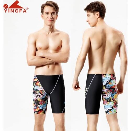 Yingfa Men Swimwear Tight Swim Trunks Plus Size Quick Dry Swimming Shorts Mens Swimsuit Boys Beach Shorts Swimming Trunks Pants