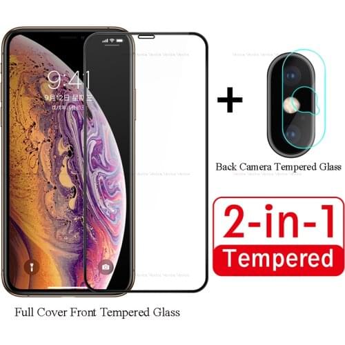2-in-1 Protective Glass For iPhone XS Max XR X 8 7 Plus Camera Lens Protector and Screen Protector For iPhone XsMax Xr 10 Glass