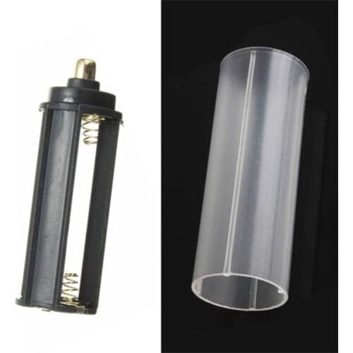 1PC 18650 Battery Tube and 1PC AAA Battery Holder for Flashlight Torch Lamp