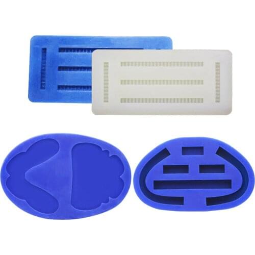 1pc dental silicone rubber wax rim slim long shape bite block individual tray implant molding mould for dentist use