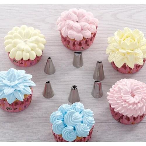 16Pcs/lot Cake Decorating Tools 10 Disposable Icing Piping Cream Pastry Bags DIY 6 Stainless Steel Nozzles Tip Sets Baking Tools