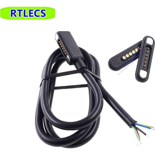 2 Sets Magnetic Connector 6 Pole Cable Wires Male Female 2.2 MM Grid THT 2A Spring Loaded Pogo Pin Waterproof Pad