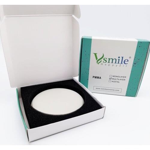 2pcs Acetal Flexible PMMA Blank Temperoray Material 98 20mm A2 for Dental Lab Using