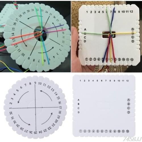 2Pcs/set Round And Square Kumihimo Beading Cord Disc/Disk Braiding Braided Plate G22 Drop ship