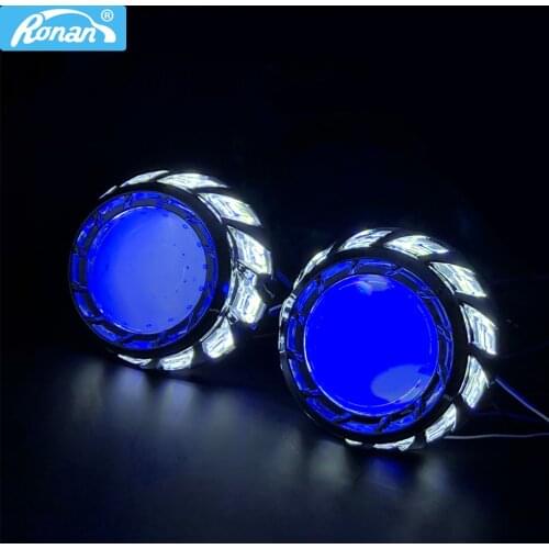 3.0 Full metal Super Bi-xenon HID Projector Lens H1 H4 H7 RGB 360 demon eyes car styling retrofit Car headlight