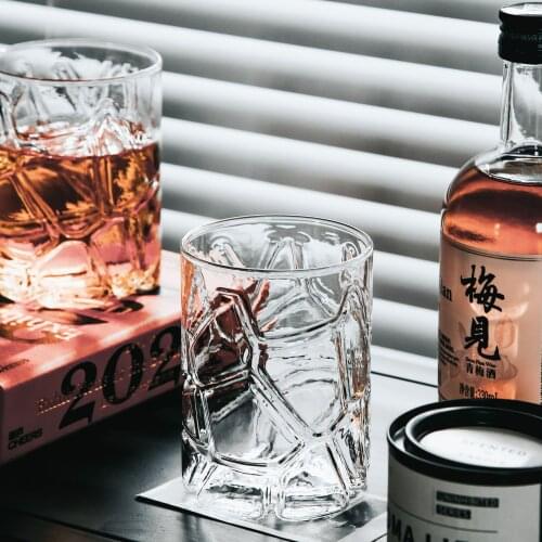 360ml 12oz New Heat Resistant Stone Pattern Glass Cup Beer Coffee Cup Handmade Tea glass Whiskey Glass Tumbler Drinkware Cups