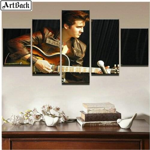 5 spell diamond painting Elvis Presley Square Trill Sewing Art Diamond Mosaic Diamond Embroidery Music Icon