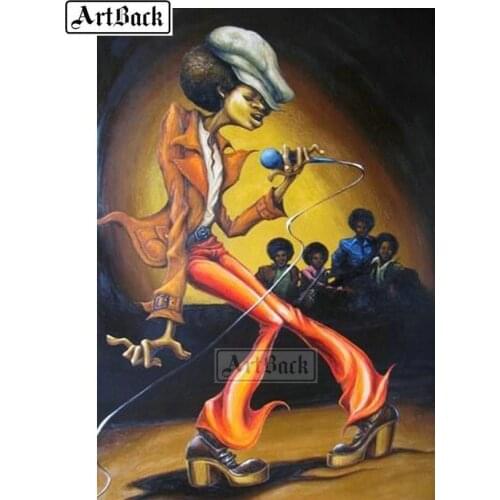 Full square drill diy 5d diamond painting singing performance portrait picture diamond embroidery rhinestone mosaic artwork